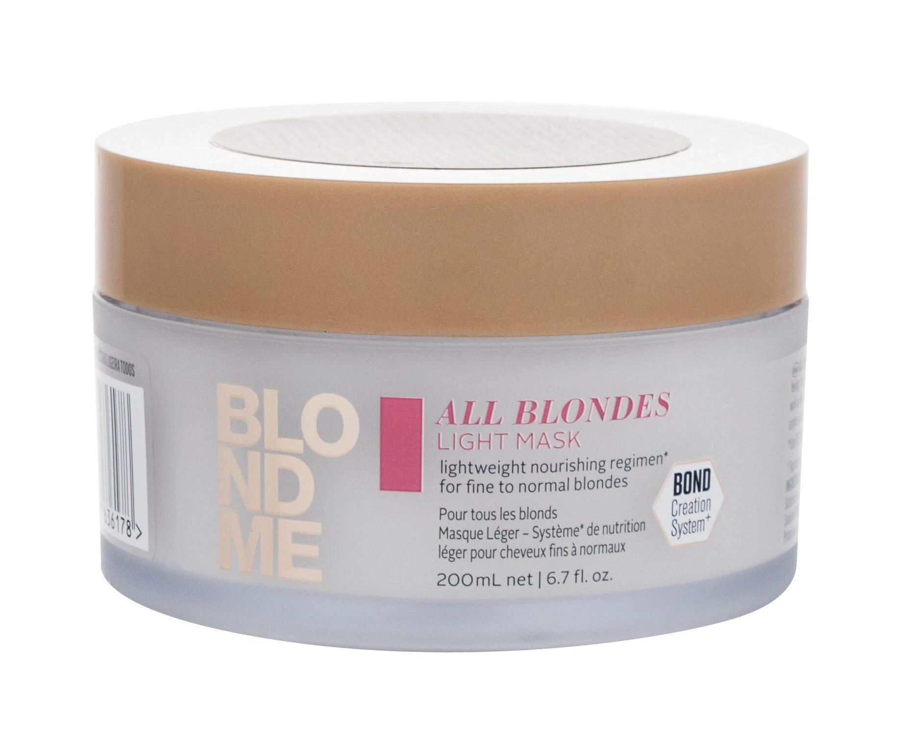 Lengvos tekstūros maitinamoji kaukė šviesintiems plaukams Schwarzkopf Professional BlondMe All Blondes Light Mask 200ml