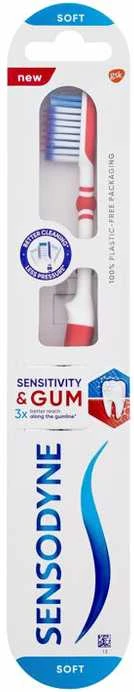 SENSODYNE dantų šepetėlis jautrumui ir dantenoms, minkštas, 1 vnt.