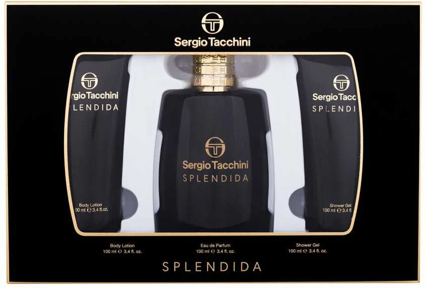 Sergio Tacchini Splendida rinkinys moterims (EDP, 100 ml + dušo želė, 100 ml + kūno losjonas, 100 ml)