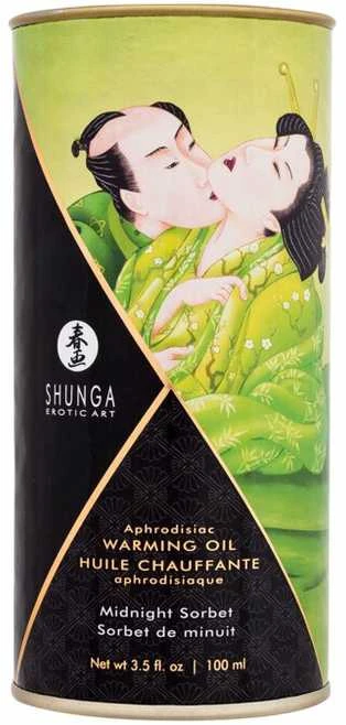 „Shunga“ – afrodiziako šildomasis aliejus vidurnakčio šerbetas 100 ml
