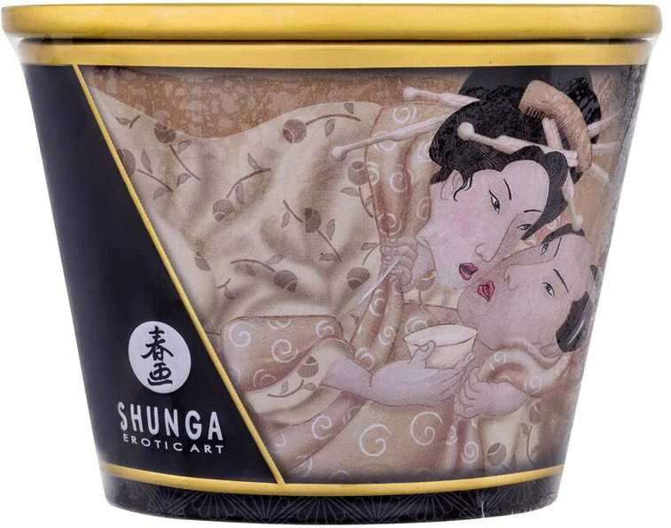 „Shunga“ masažinė žvakė „Vanilės fetišas“, 170 ml
