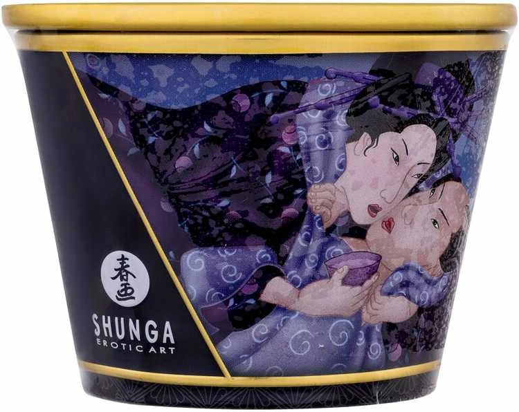 „Shunga Shunga“ masažinė žvakė su egzotiniais vaisiais, 170 ml
