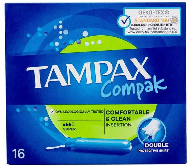 Tamponai TAMPAX Compak Super, 16 vnt.