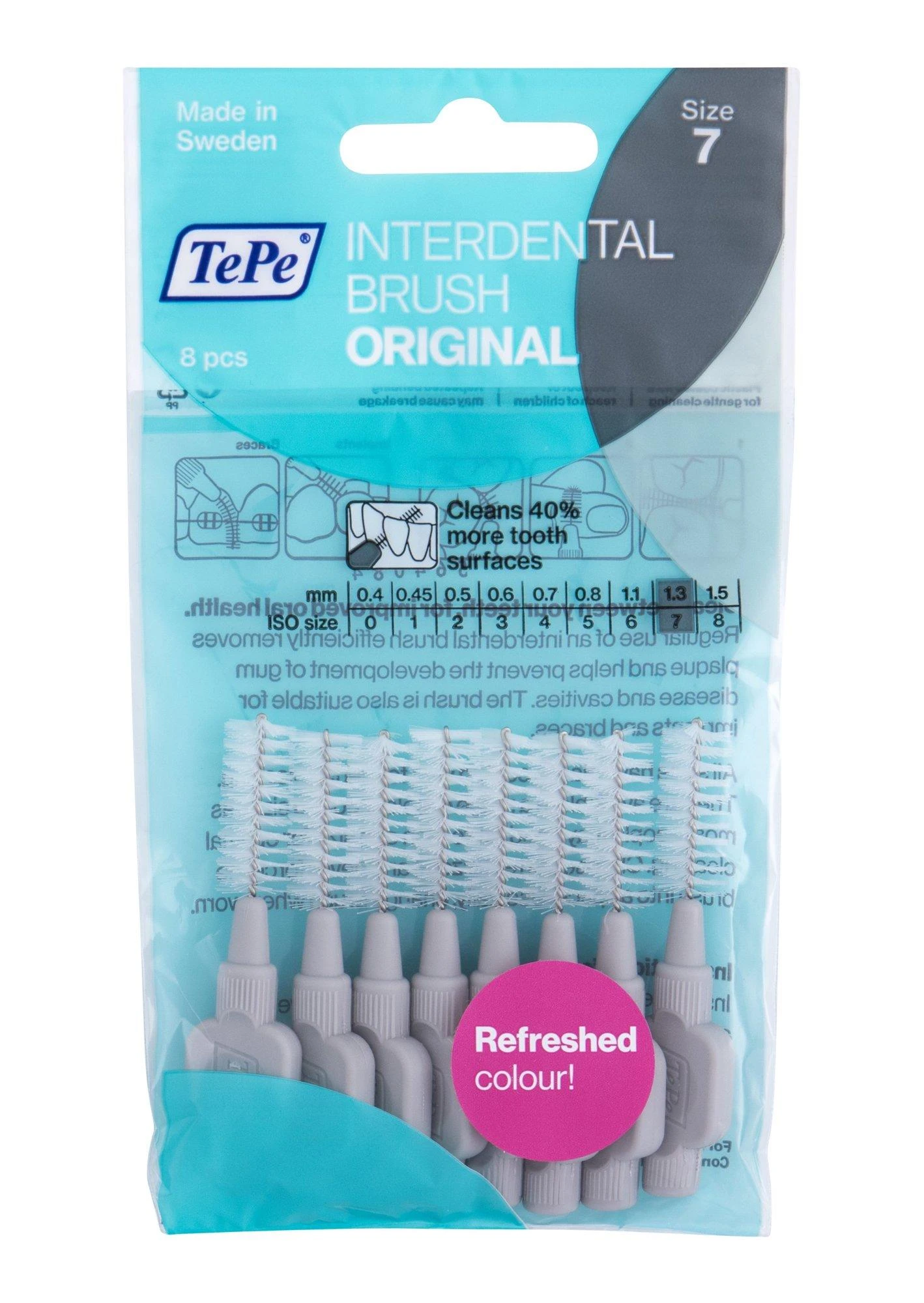 TePe Original Interdental 1,3 mm tarpdančių šepetėliai, 8 vnt.
