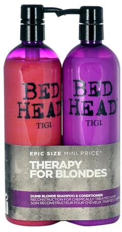 Tigi Bed Head Dumb Skirtas šviesiems plaukams rinkinys šviesiems plaukams (šampūnas, 750 ml + kondicionierius, 750 ml)