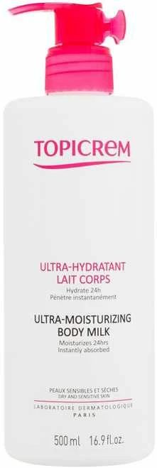 Topicrem Ultra-Moisturizing Body Milk drėkinamasis kūno pienelis, 500 ml