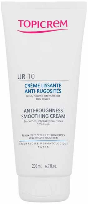 Topicrem UR 10 Anti-Roughness Smoothing Kreminis kūno kremas su šlapalu sausai odai, 200 ml