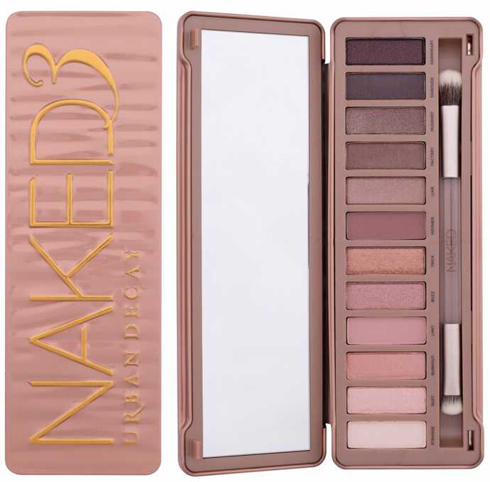 Urban Decay Naked 3 Akių šešėlių paletė, 11,4g