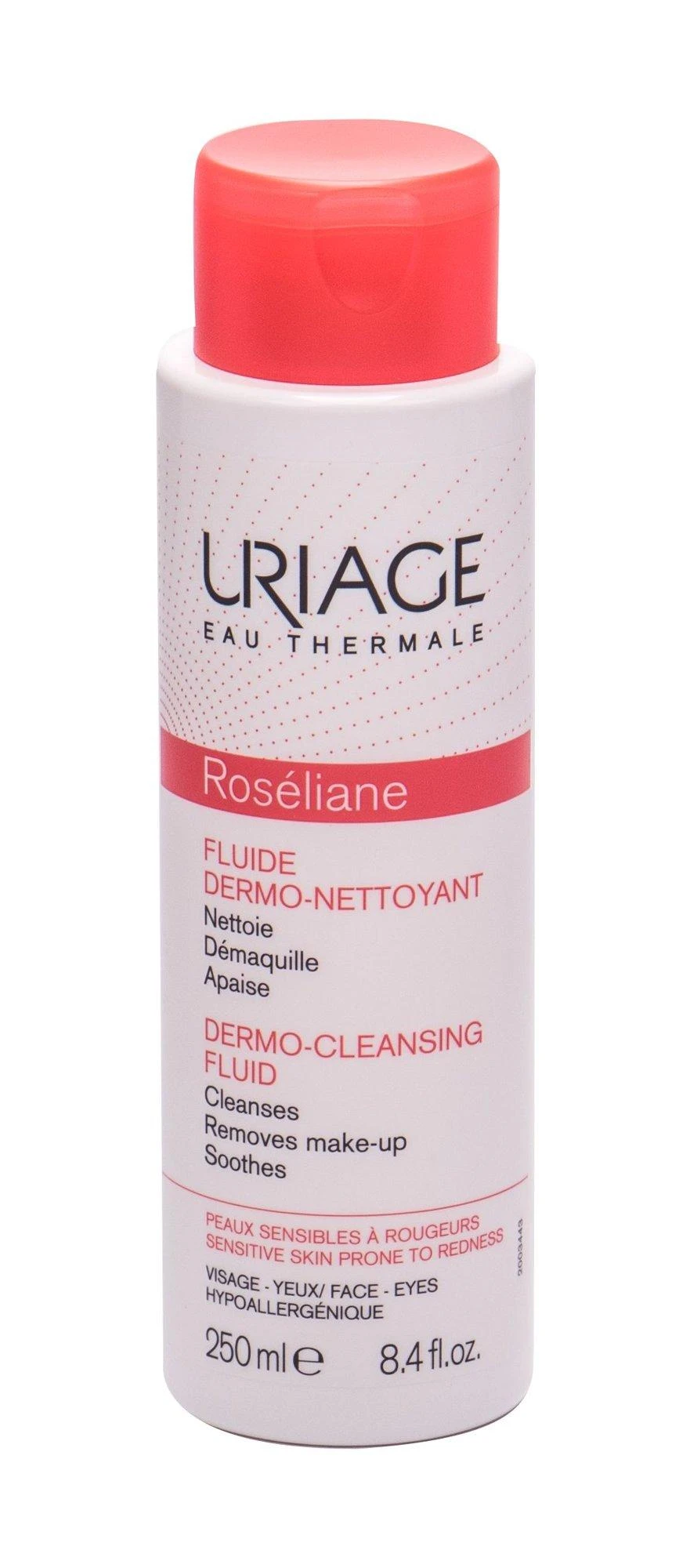 "Uriage Roséliane Dermo Cleansing Fluid" valomasis fluidas sausai, į raudonį linkusiai odai 250ml