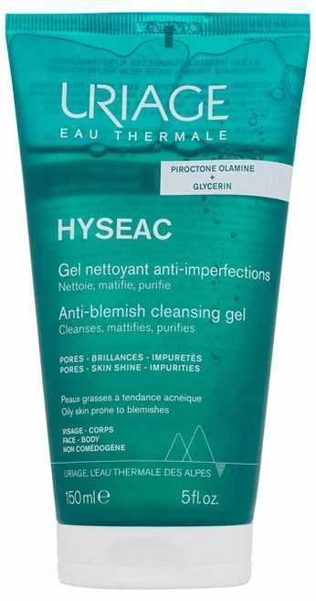 Uriage Hyséac Anti-Blemish Cleansing Gel valomasis veido gelis riebiai odai, 150 ml