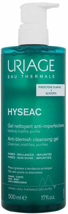Uriage Hyseac Anti-Blemish Cleansing Gel valomasis veido gelis riebiai odai, 500 ml