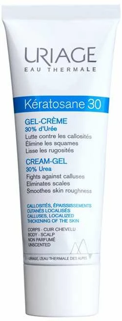 Uriage Kératosane 30 Kreminis-Gel gelis-kremas kūno odai, 75 ml