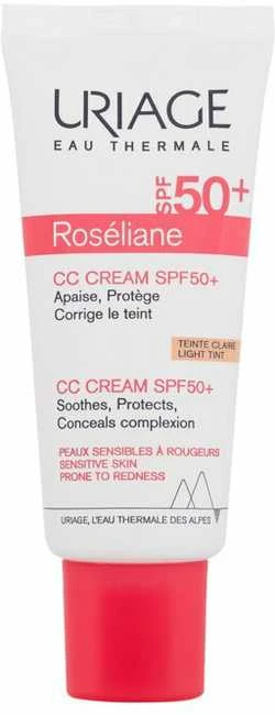 Uriage Roseliane CC Kreminis SPF50+ apsauginis CC veido kremas jautriai / į paraudimą linkusiai odai, atspalvis: Light, 40 ml