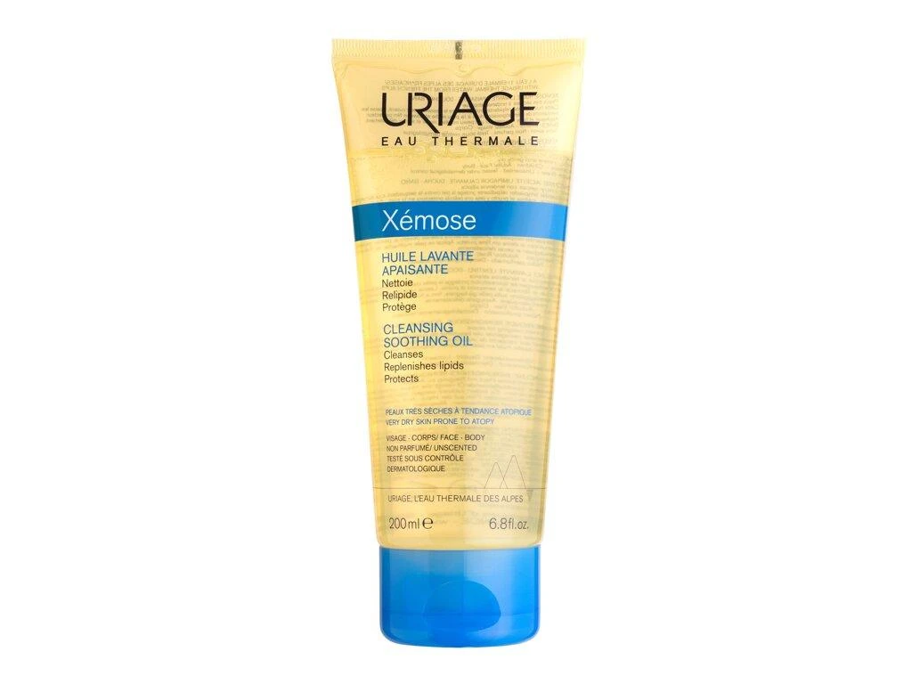 Uriage Xémose Cleansing Soothing Oil valomasis aliejus sausai odai veidui ir kūnui, 200 ml