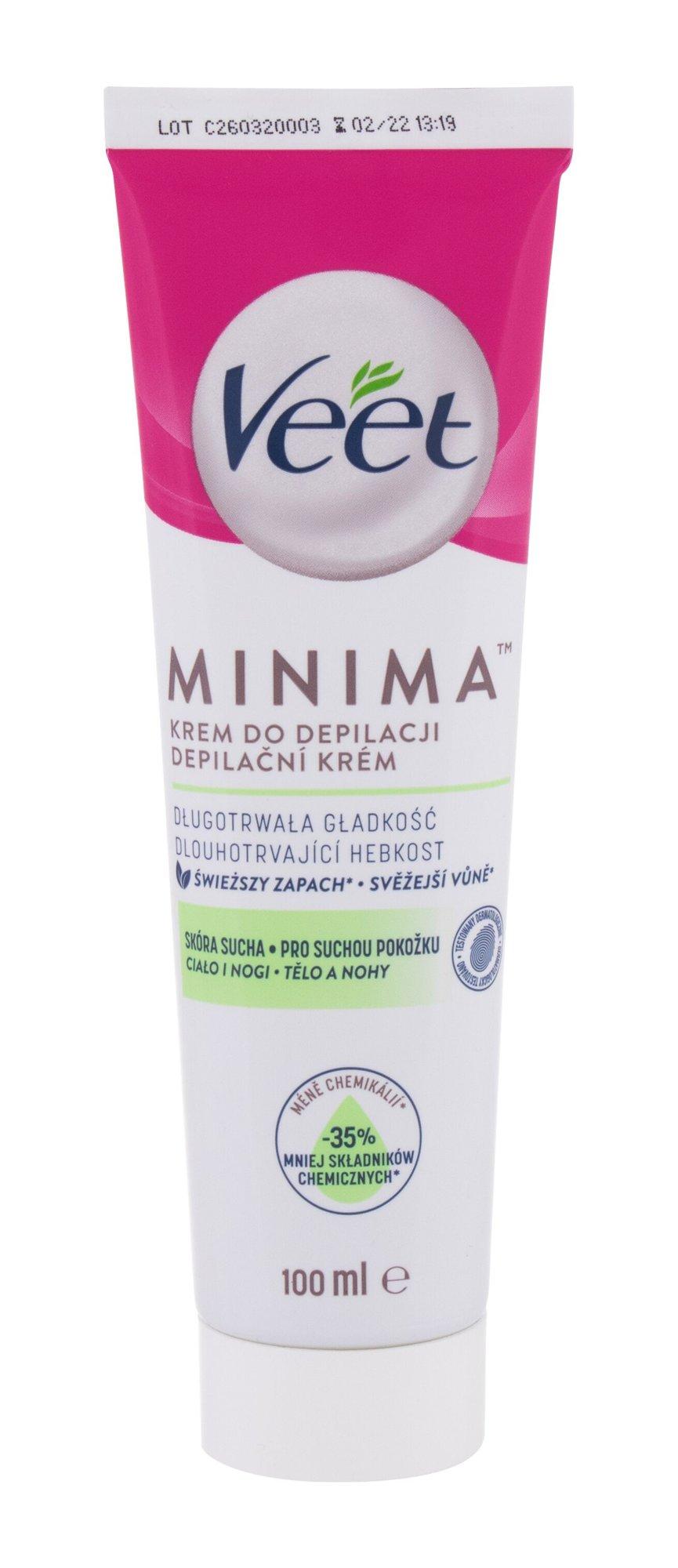 Veet Minima Hair Removal Kremas Dry Skin Depilatory Product moterims, 100 ml