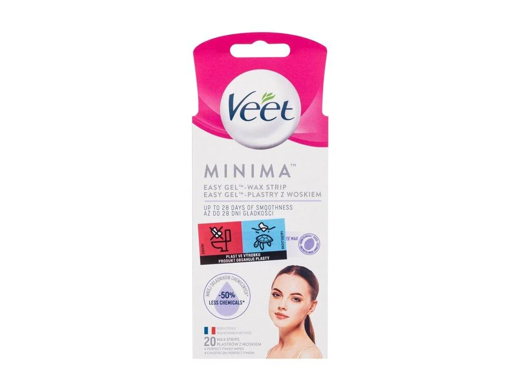 Veet Minima vaško juostelės veidui, 20 vnt pakuotė
