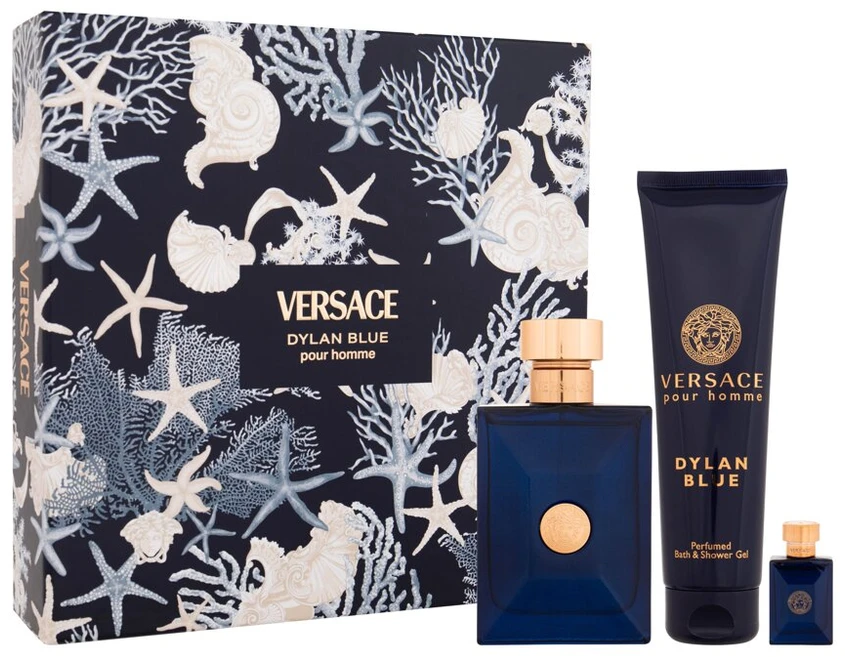 Kvepalų rinkinys vyrams Versace Dylan Blue Pour Homme (EDT, 100 ml + EDT, 5 ml + dušo želė, 150 ml)