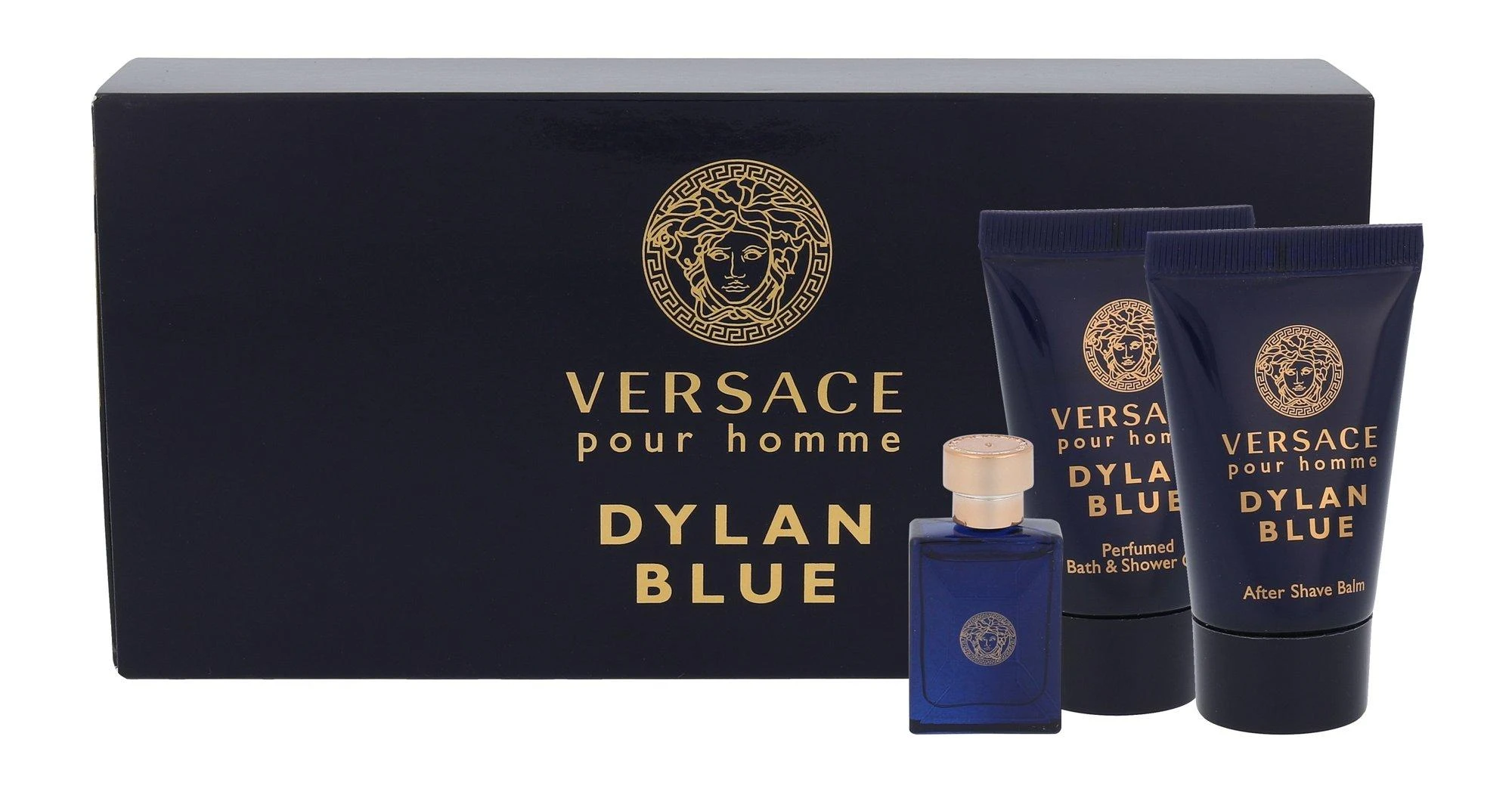 Kvepalai vyrams Versace Pour Homme Dylan Blue EDT 5ml + 25ml dušo želė + 25ml balzamas po skutimosi