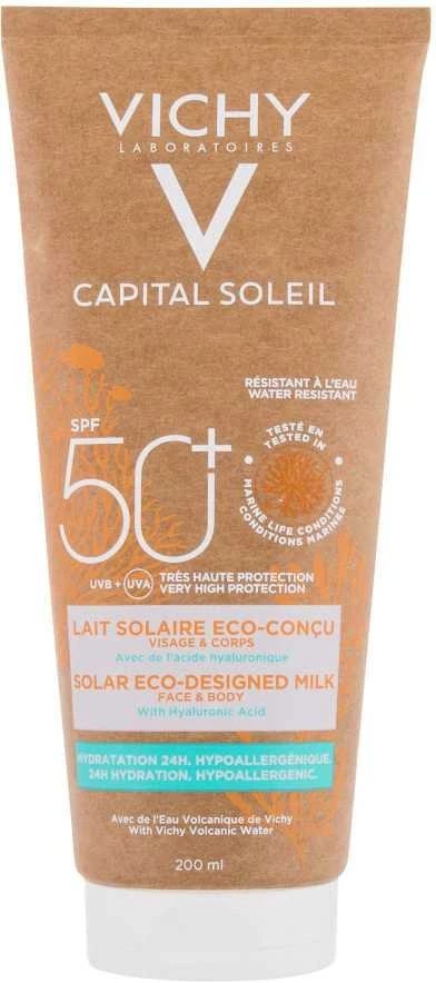 "Vichy Capital Soleil Eco-Sunscreen" apsauginis pienelis nuo saulės SPF50 200ml