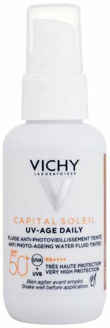 Apsauginis veido fluidas nuo saulės Vichy Capital Soleil UV-Age Daily Tinted SPF50, 40 ml