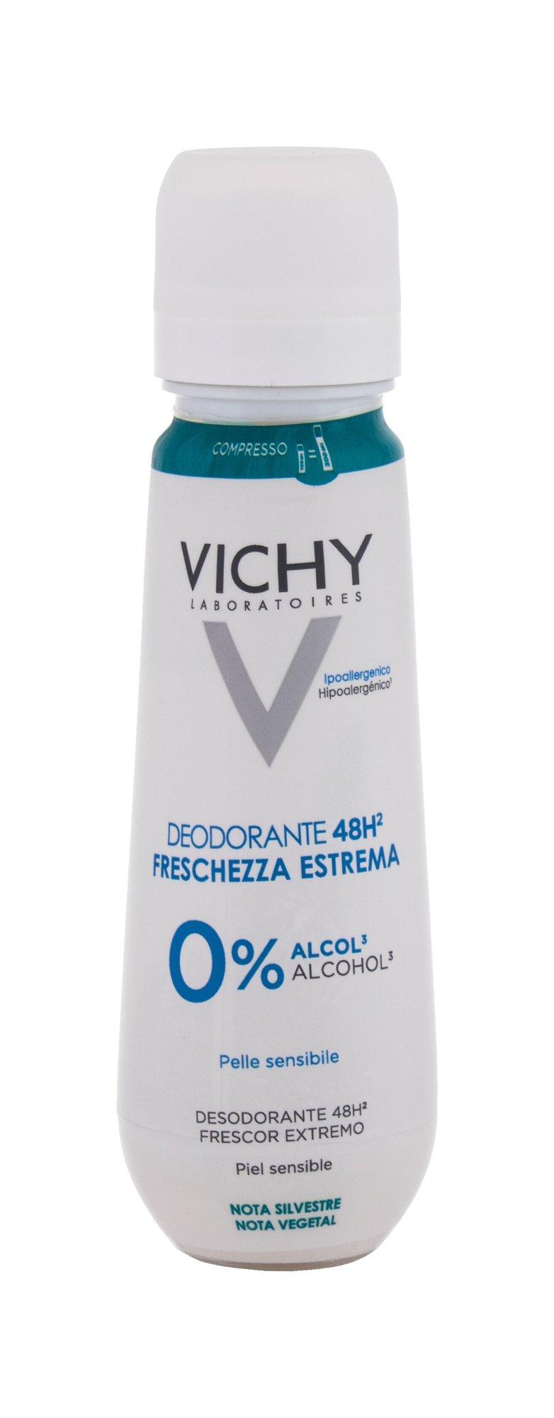 Vichy dezodorantas 48H Freshness Extreme 0% alkoholio jautriai odai, 100 ml