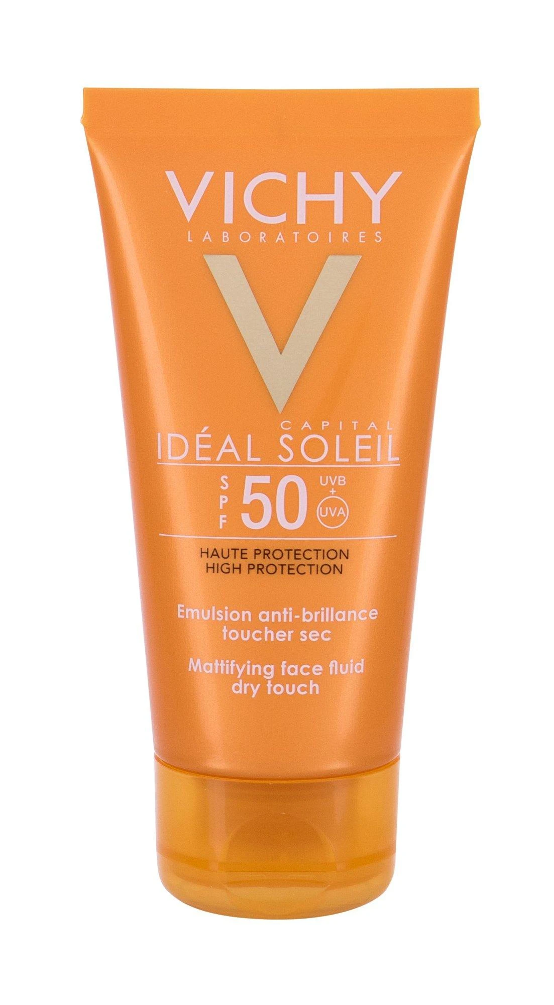 Vichy Ideal Soleil Mattifying Face Fluid Dry Touch Spf50 apsauginis saulės kremas veidui 50ml