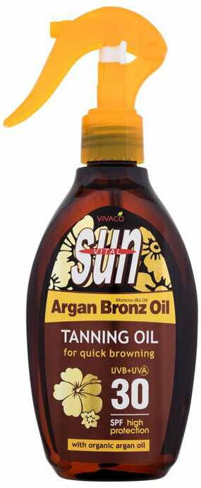 Vivaco Sun Argan Bronz Suntan Oil Sun Losjonas kūnui unisex, 200 ml