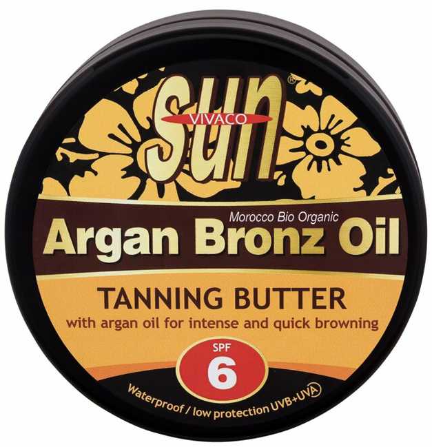 Vivaco Sun Argan Bronz Oil Suntan Butter Sun Losjonas kūnui unisex, 200 ml