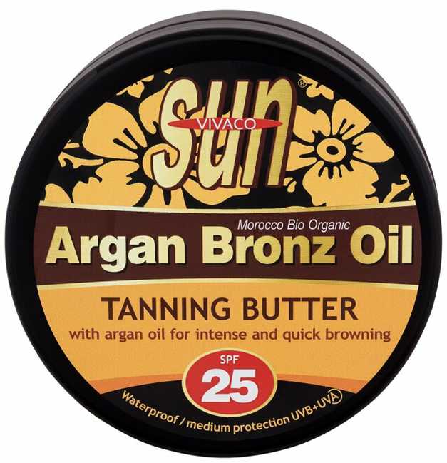Vivaco Sun Argan Bronz Oil Suntan Butter Sun Losjonas kūnui unisex, 200 ml