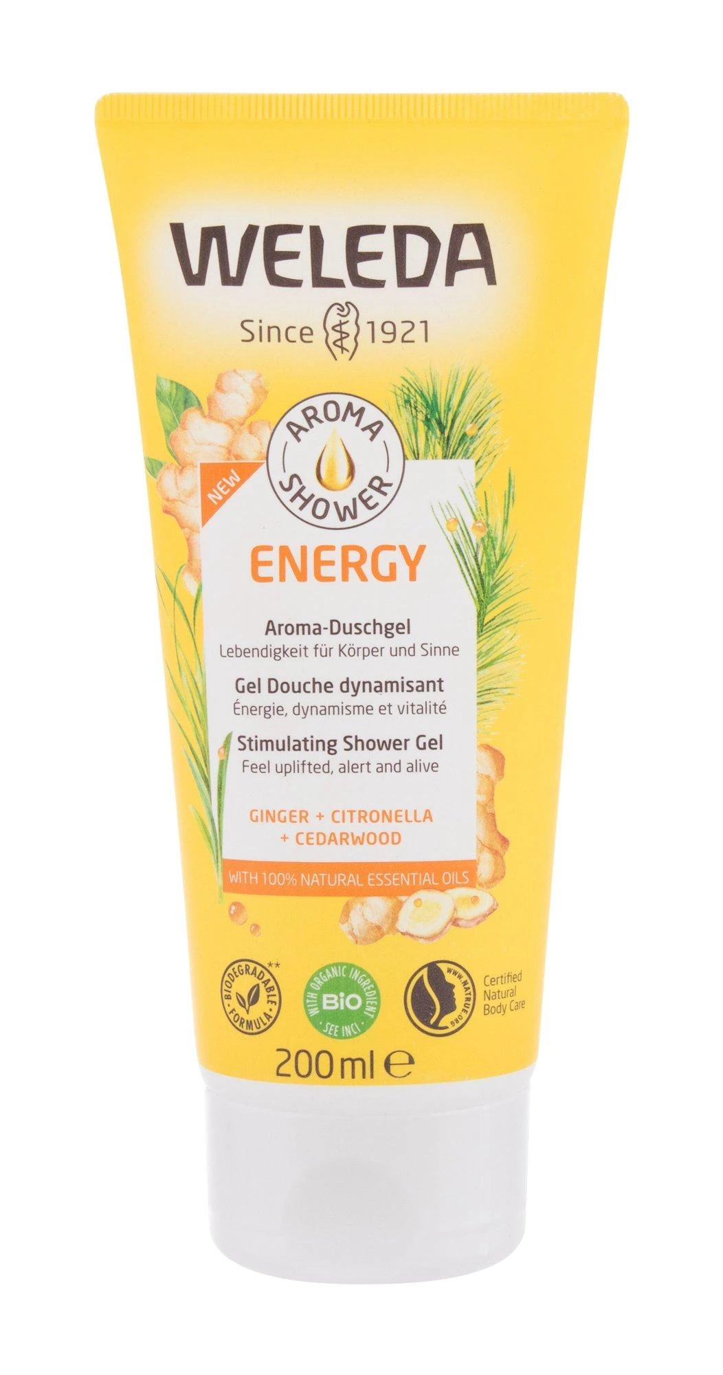 Weleda Aroma Shower Energy Dušo želė moterims, 200 ml