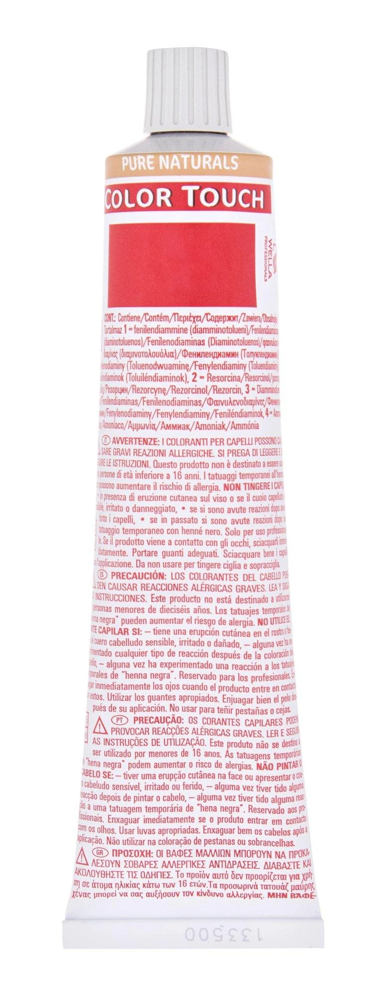 Wella Color Touch 2/0 tūbelės galinė pusė