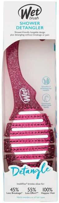 Wet Brush Wet Wet Shower Detangler - Glitter Rožinė