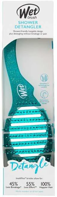 Wet Brush Wet Wet Shower Detangler - Glitter Teal