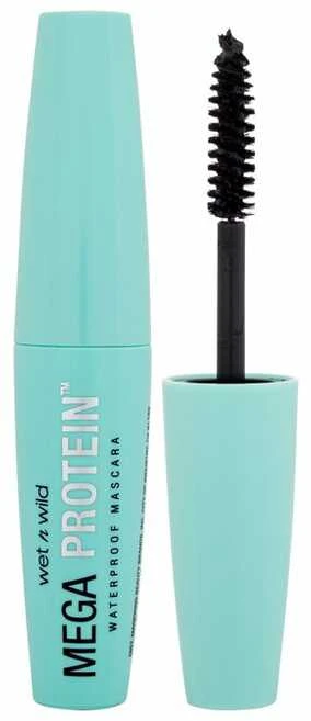 "Wet N Wild MegaProtein" vandeniui atsparus blakstienų tušas "Very Juodas