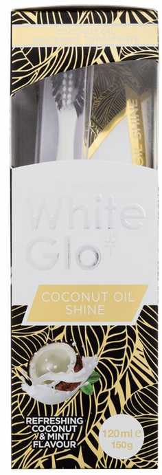 White Glo Baltas Glo Baltas Glo Coconut Oil Shine kokosų dantų pasta su mėtomis 120ml