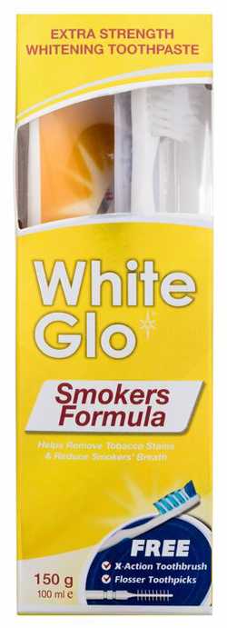 White Glo Baltas GLO SMOKERS FORMULA dantų pasta, 150 g