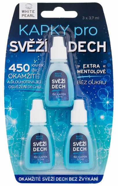 White Pearl Baltas perlas Baltas Pearl Fresh Breath Drops Oralinis Purškiklis