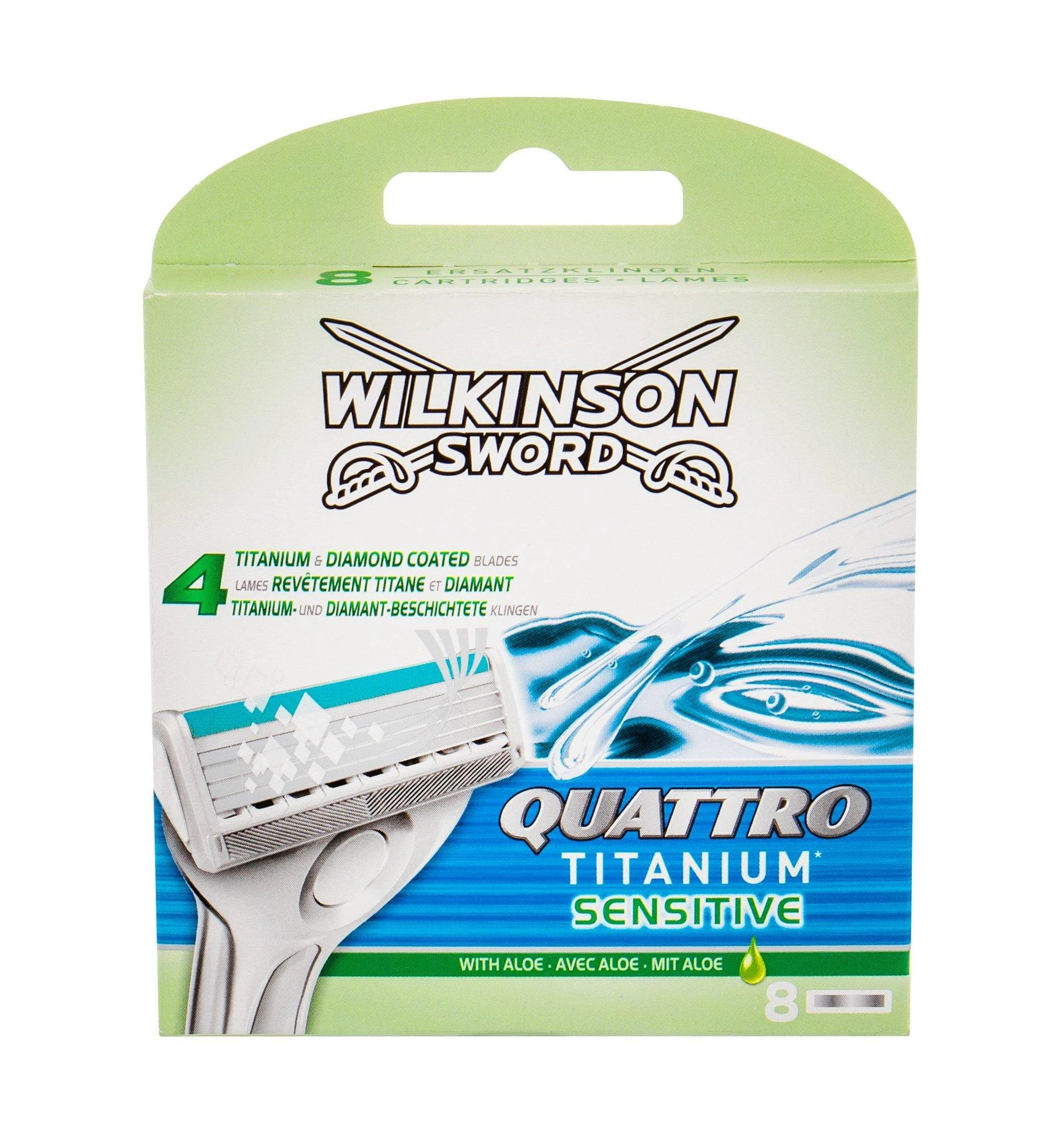 Wilkinson Sword Quattro Essential 4 Keičiami peiliukai vyrams, 1 pakuotė