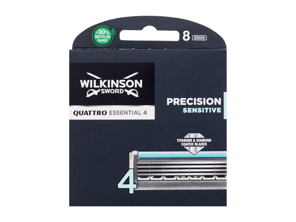 Wilkinson Sword Quattro Essential 4 Keičiami peiliukai vyrams, 1 pakuotė