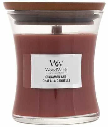 WoodWick Aromatinė žvakė (Cinnamon Chai), 85 g