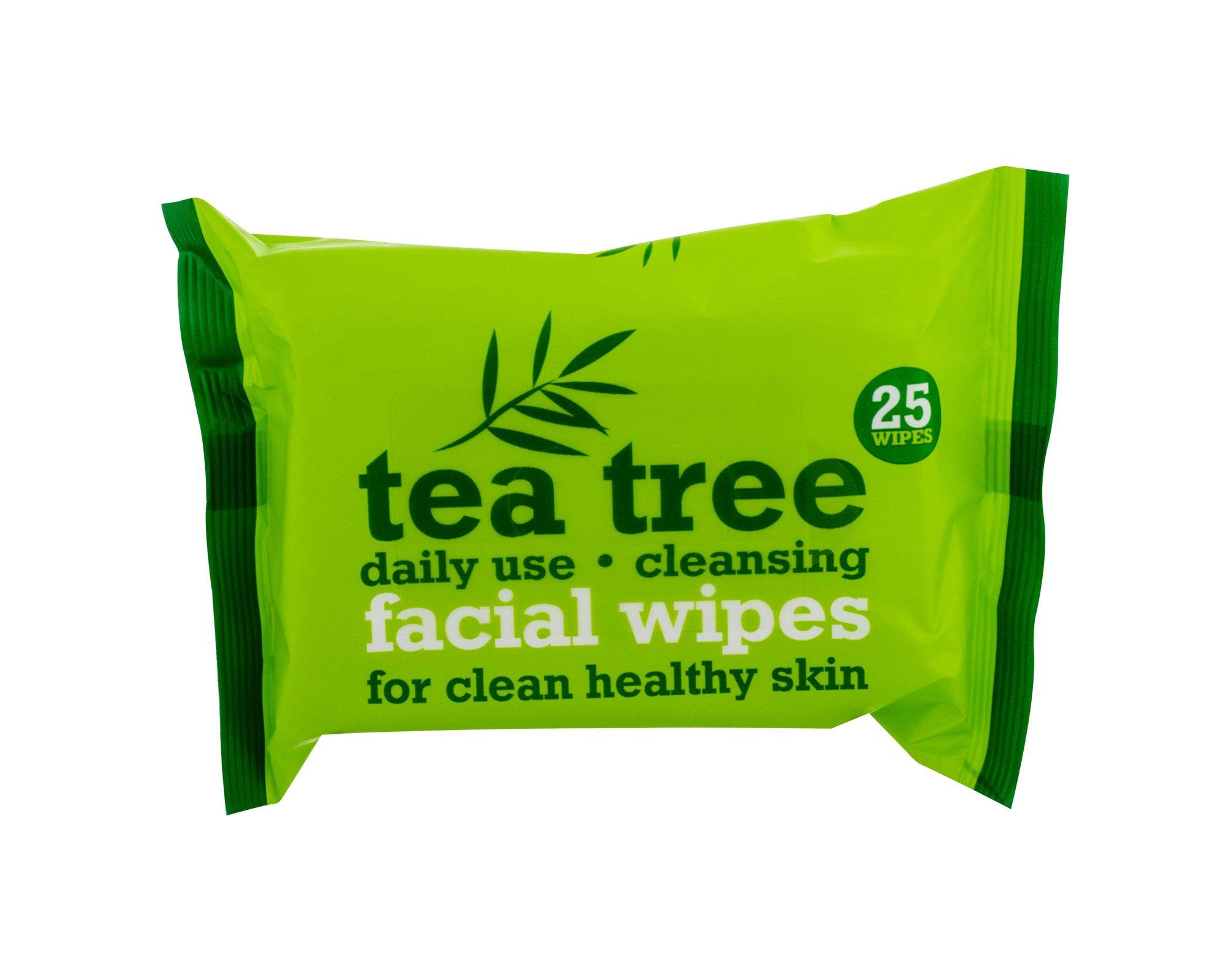 Pakabinamas šviestuvas Xpel Tea Tree Cleansing Wipes drėkinančios valomosios servetėlės, 25 vnt.