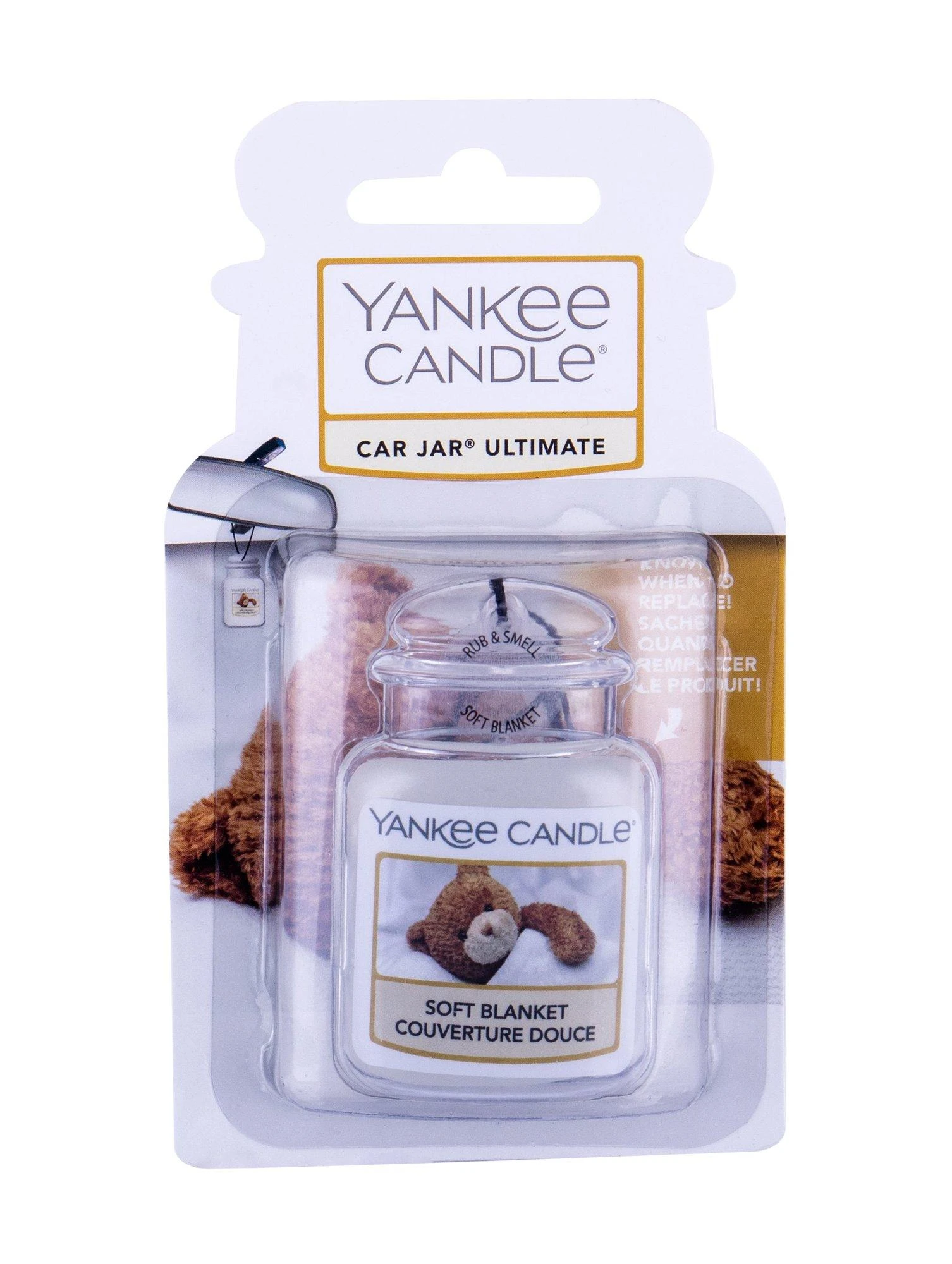 Yankee Candle Soft Blanket automobilio gaiviklis pakuotėje