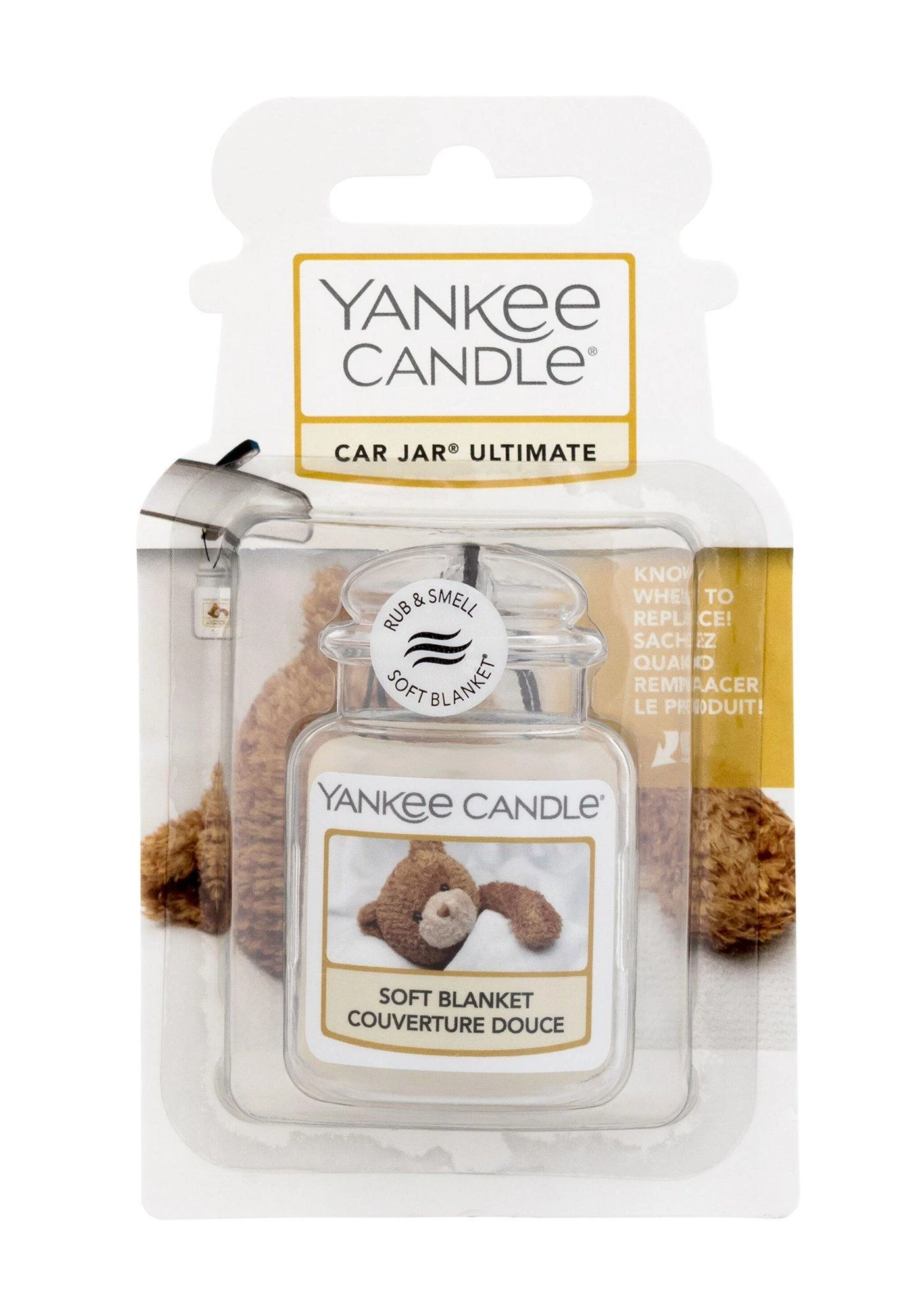 Yankee Candle kvapioji žvakė „Soft Blanket“ automobilio indelyje, 24 g