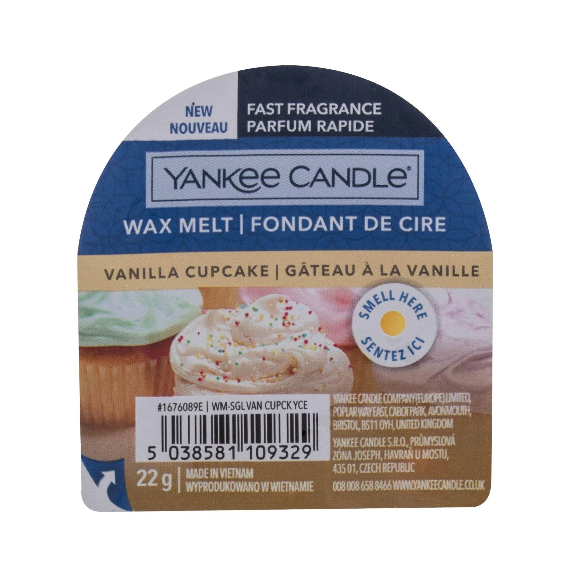 Yankee Candle Vanilla Cupcake kvapusis vaškas, 22 g