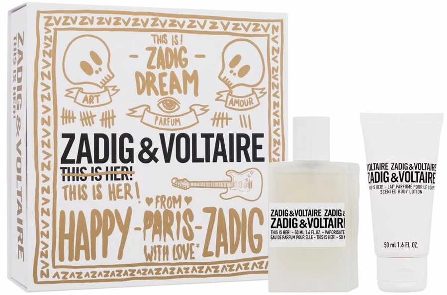 Zadig & Voltaire This Is Her! rinkinys moterims (kvepalai EDP, 50 ml + kūno losjonas, 50 ml)