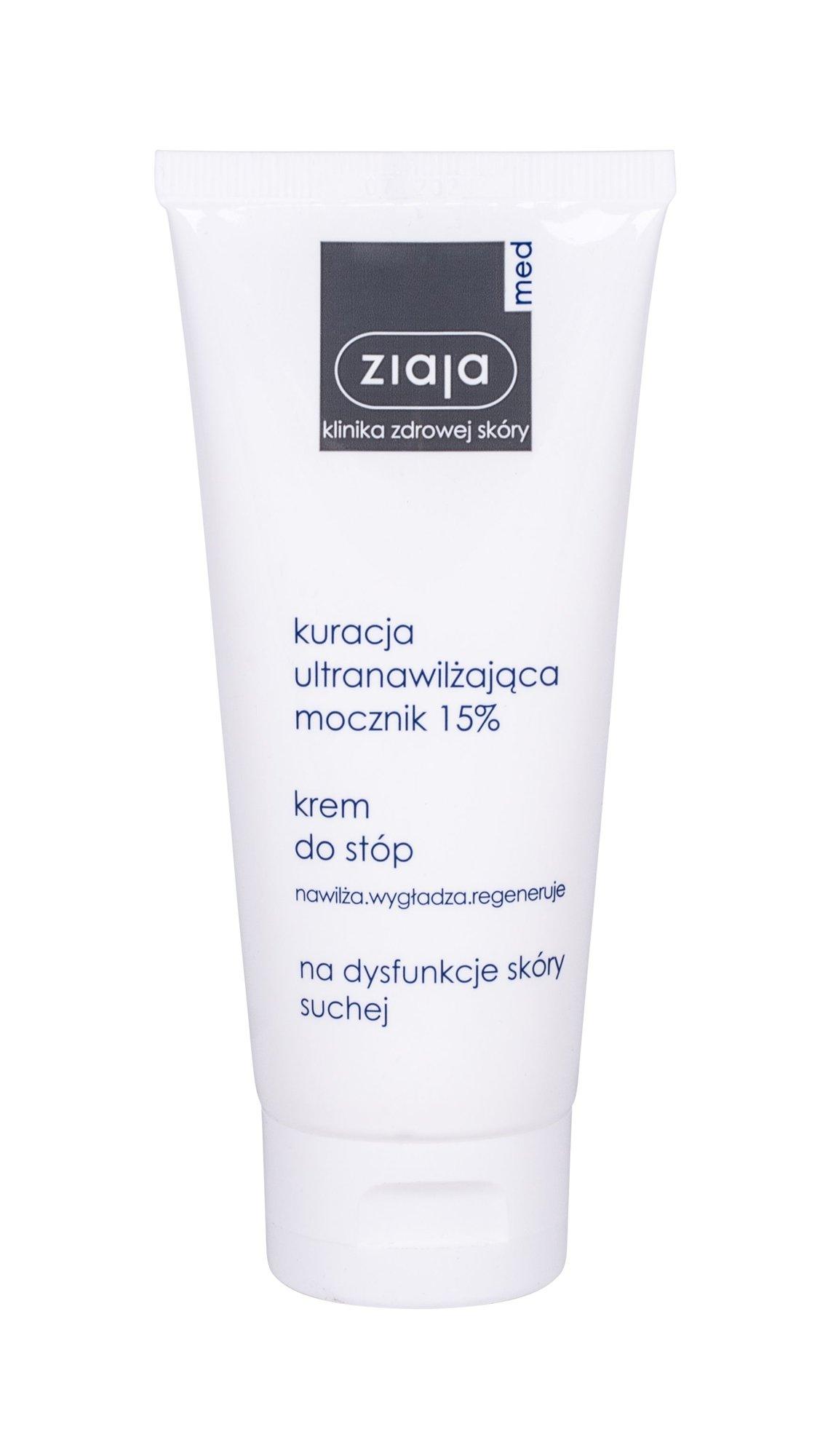 Ziaja Med Ultra-Moisturizing With Urea Foot Kreminis moterims, 100 ml