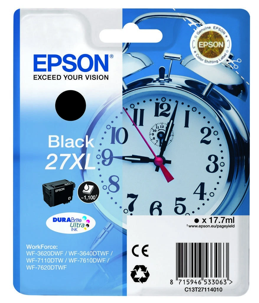 Epson T2711 | 27XL | Rašalo kasetė | Juodas