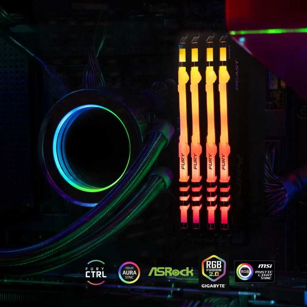 RAM Kingstonas | Fury Beast | 32 GB | DDR4 | 3600 MHz | PC/serveris | Registracijos Nr. | ECC Nr