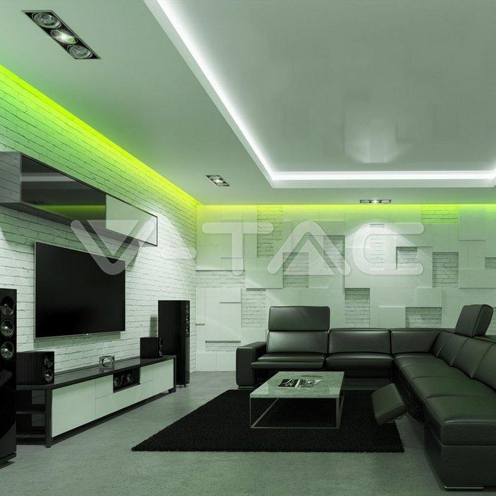 4,8 W/m, 100-240V LED juosta V-TAC, RGB. Komplekte 2x5m juosta, adapteris ir valdymo pultelis