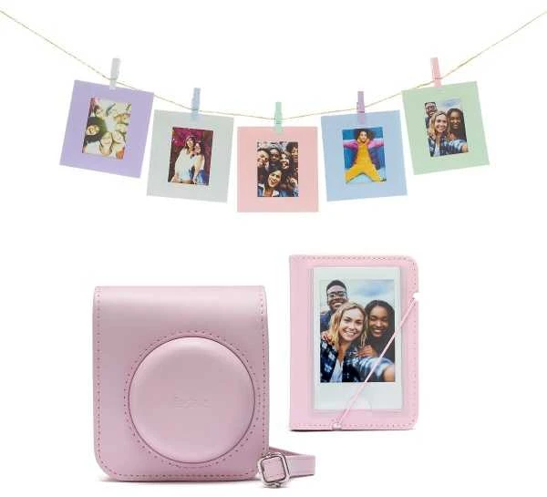 Nuotraukų rėmelis Fujifilm instax mini 12 priedų rinkinys (DĖKLAS, ALBUMAS, RĖMELIAI SU SEGTUKAIS); BLOSSOM Rožinis